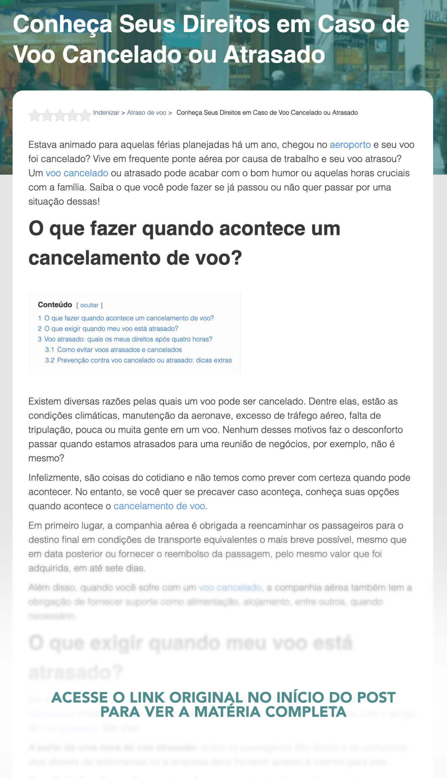 voo cancelado indenizar