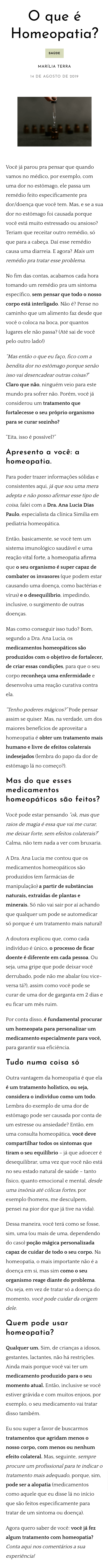 o que é homeopatia akompas entrevista